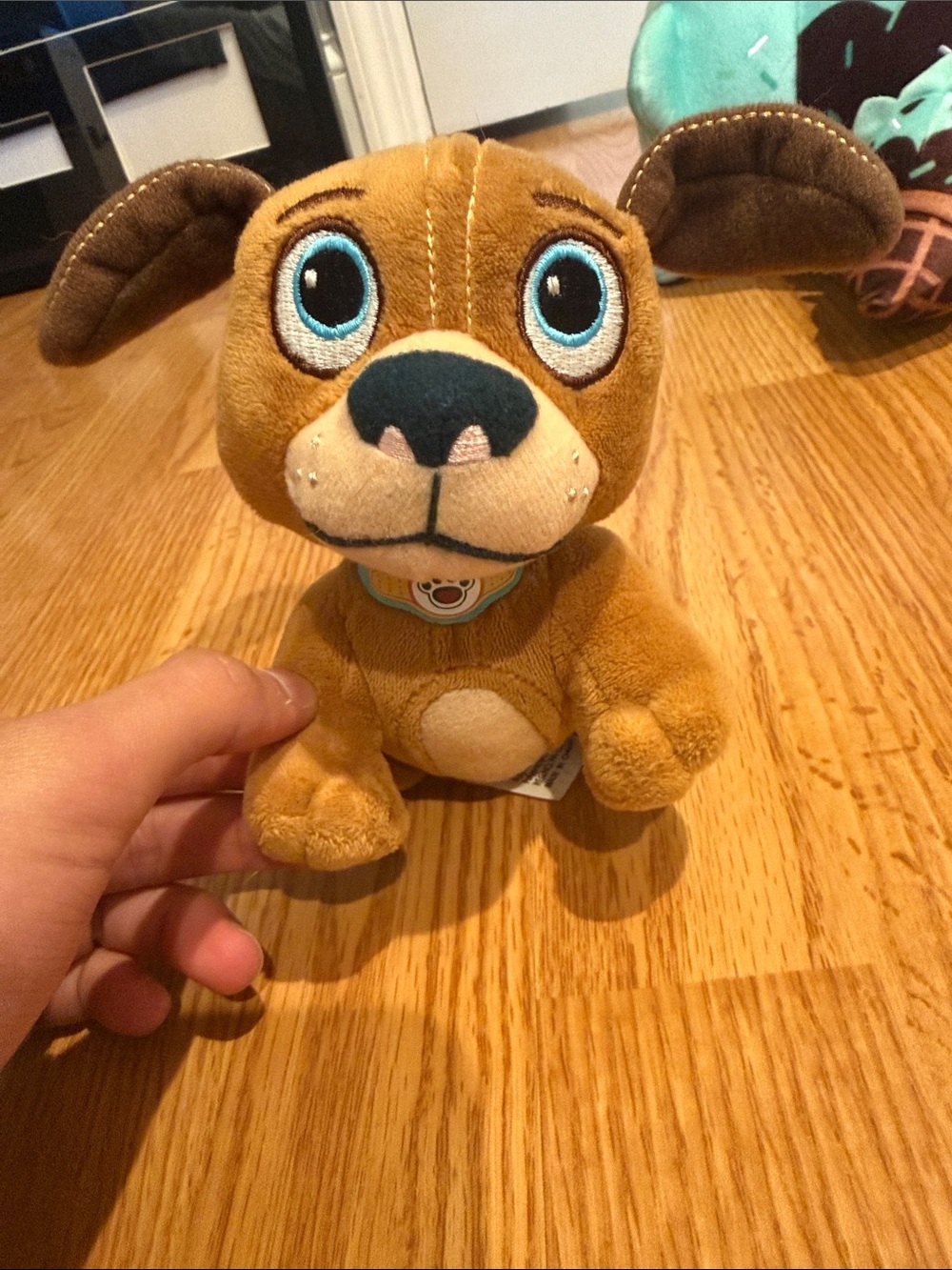 Disney Doc Mcstuffins Plush Puppy Toy in Brown with Blue Eyes